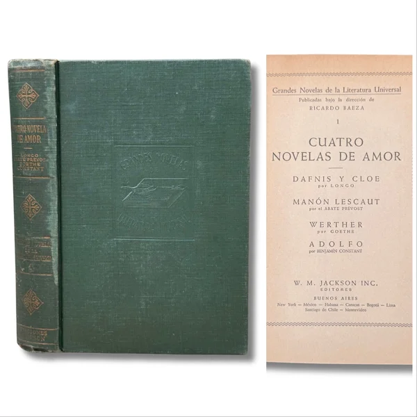 Cuatro novelas de amor: Dafnis y Cloe / Manón Lescaut / Werther / Adolfo