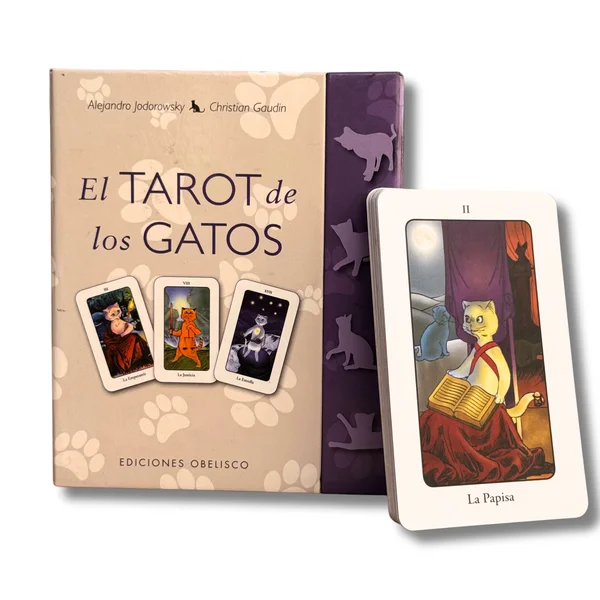 El tarot de los gatos. Alejandro Jodorowsky. Contiene libro + baraja de 22 cartas