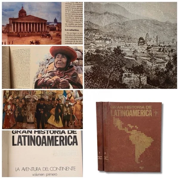 Gran historia de Latinoamérica. La aventura del continente.
Dirigida por José Luis Romero 4 volúmenes en 2 tomos.