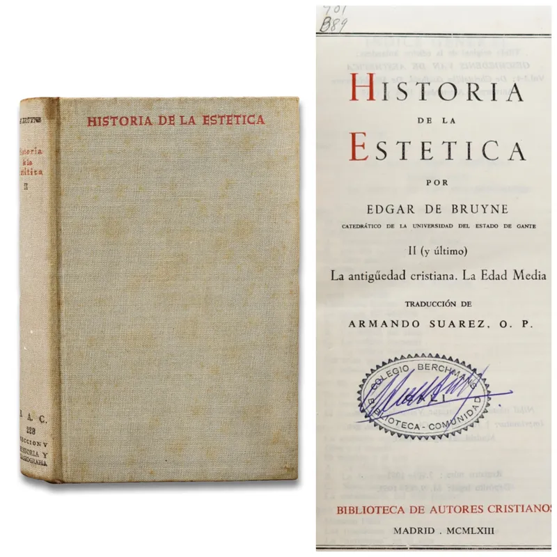 Historia de la estética Tomo II. La antigüedad cristiana y la Edad Media