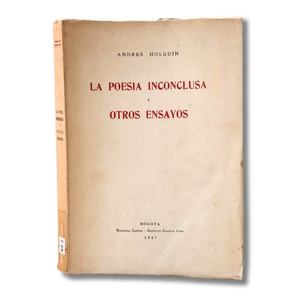 La poesía inconclusa y otros ensayos