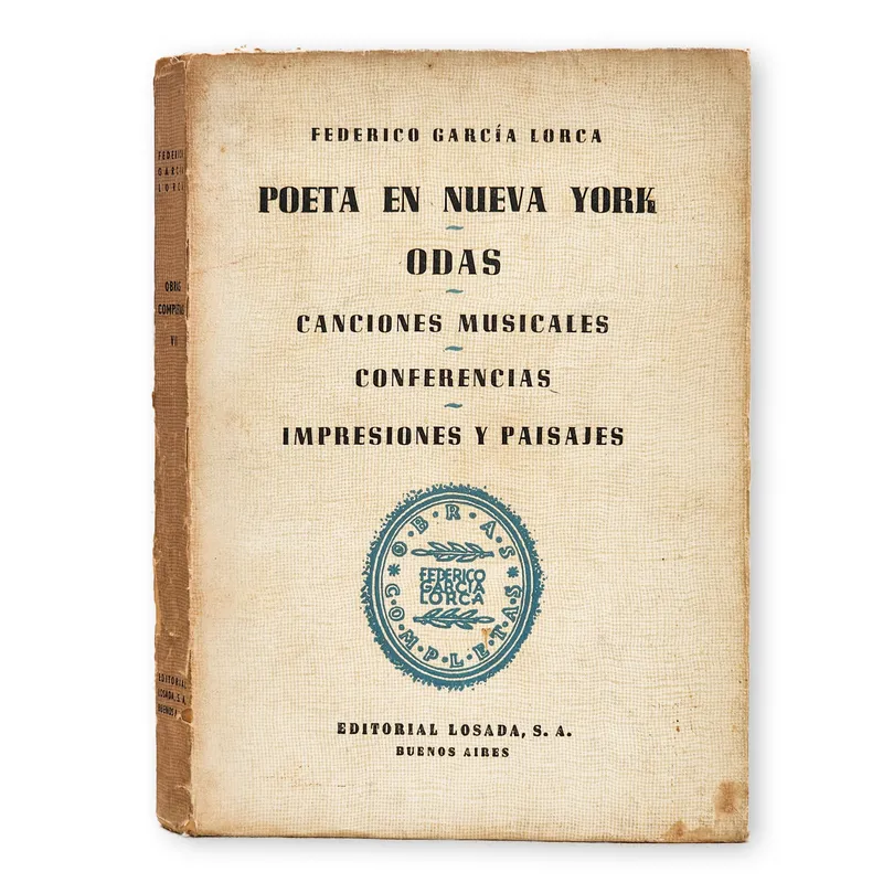 Poeta en Nueva York. Canciones musicales, conferencias, impresiones y paisajes